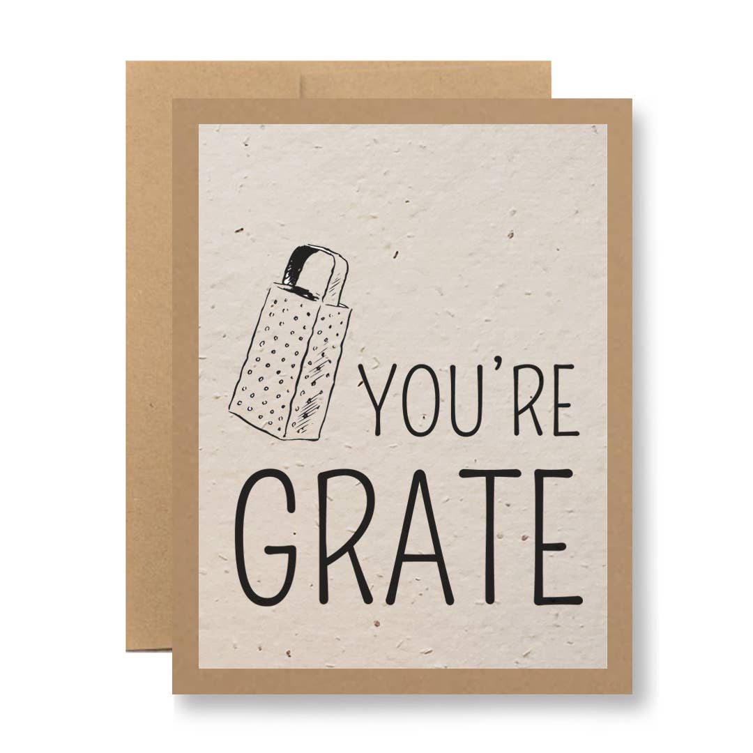Eco Kraft or White Seed Paper - You're grate