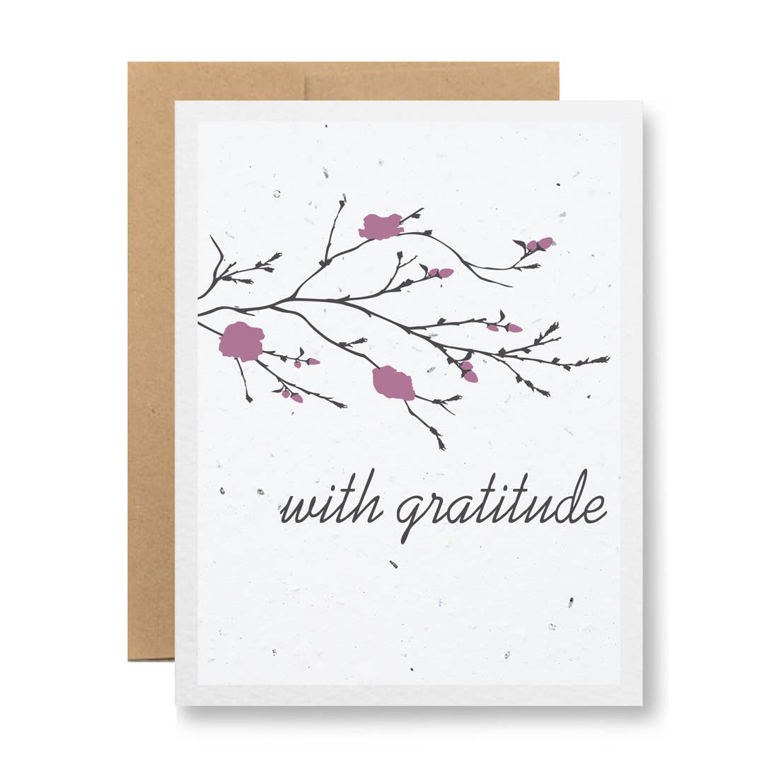 Plantable Greeting Card - with gratitude {branch}