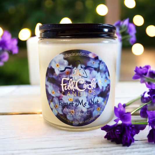 Forget Me Not Scented Soy Candle | Full Circle Candles