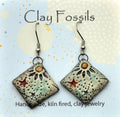 Pottery Earrings BOHO Style Handmade
