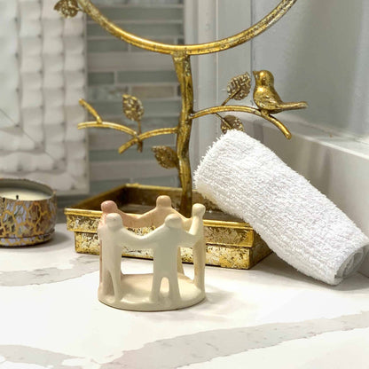 Circle of Friends or Family Natural Stone Sculpture