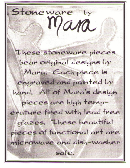 Mara Stoneware Butterflies Square Mug