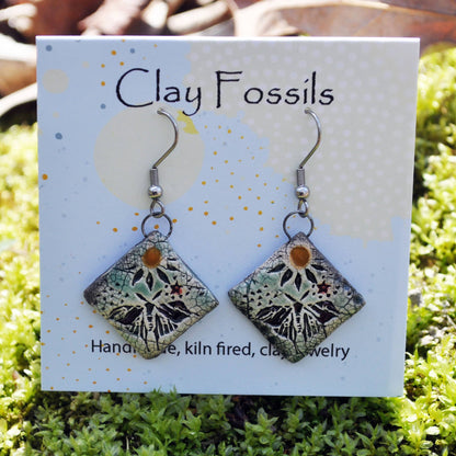 Boho Style Butterfly Earrings Ceramic Clay Earrings