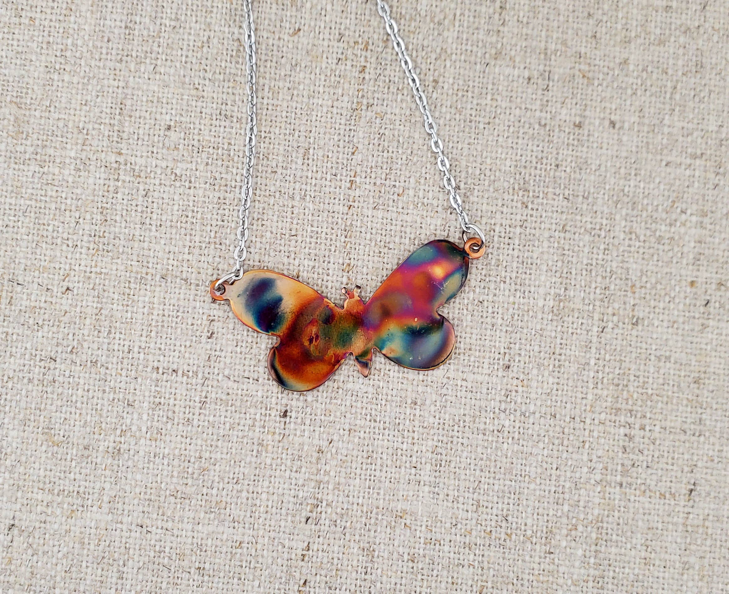 Butterfly Copper & Stainless Necklace