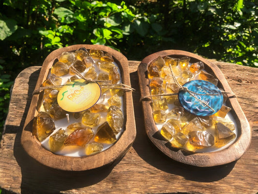 Fire Glass Dough Bowl Candle | Soy Candle | Pick Glass Color and Scent | Earthy Scents