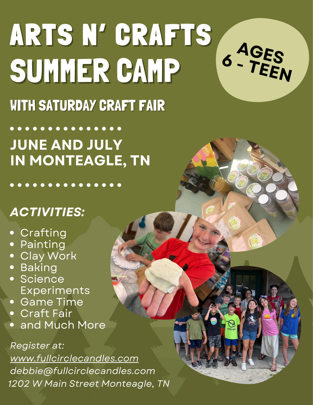 Arts n' Crafts Summer Camp 2026 -  July 13th - July 18th