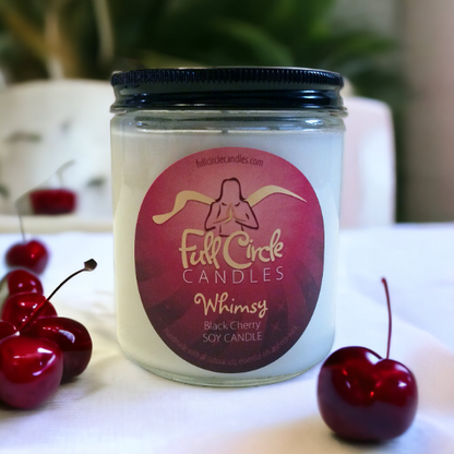 Black Cherry Scented Soy Candle | Full Circle Candles