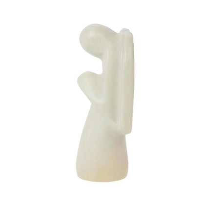 Small Soapstone Angel Sculpture, Natural  Soap Stone - Global Craft
