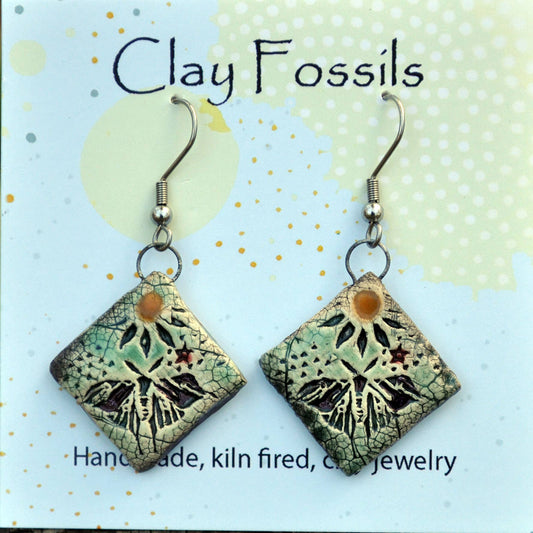 Boho Style Butterfly Earrings Ceramic Clay Earrings