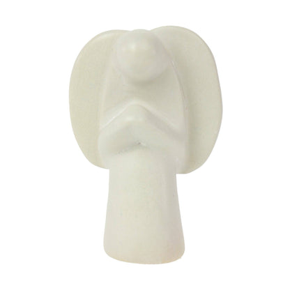 Small Soapstone Angel Sculpture, Natural  Soap Stone - Global Craft