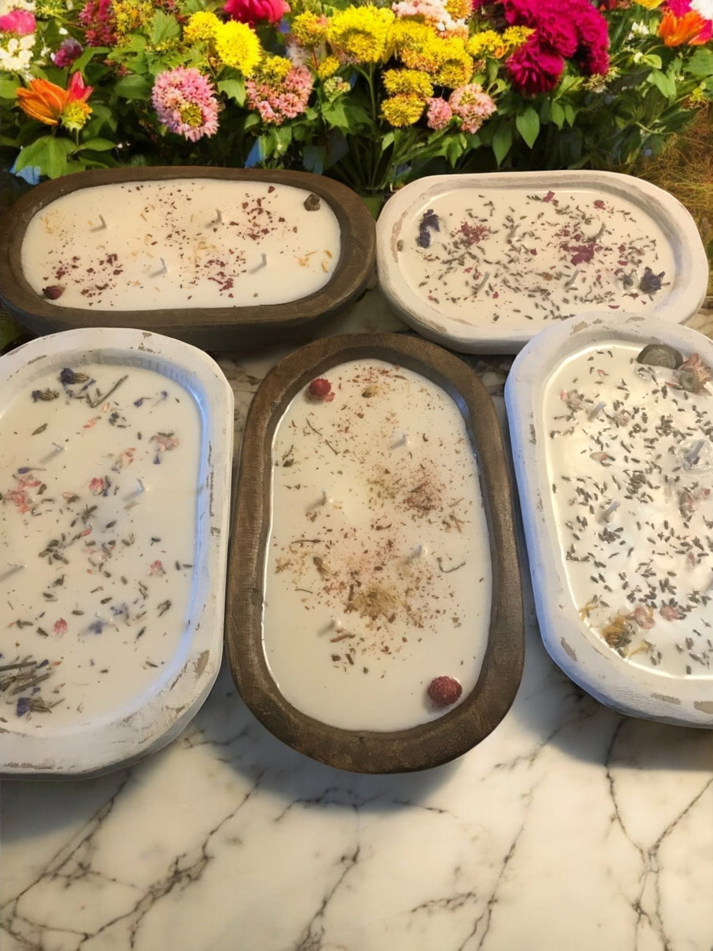 Wooden Dough Bowl Soy Candle | Rustic Decor | Recyclable Bowl