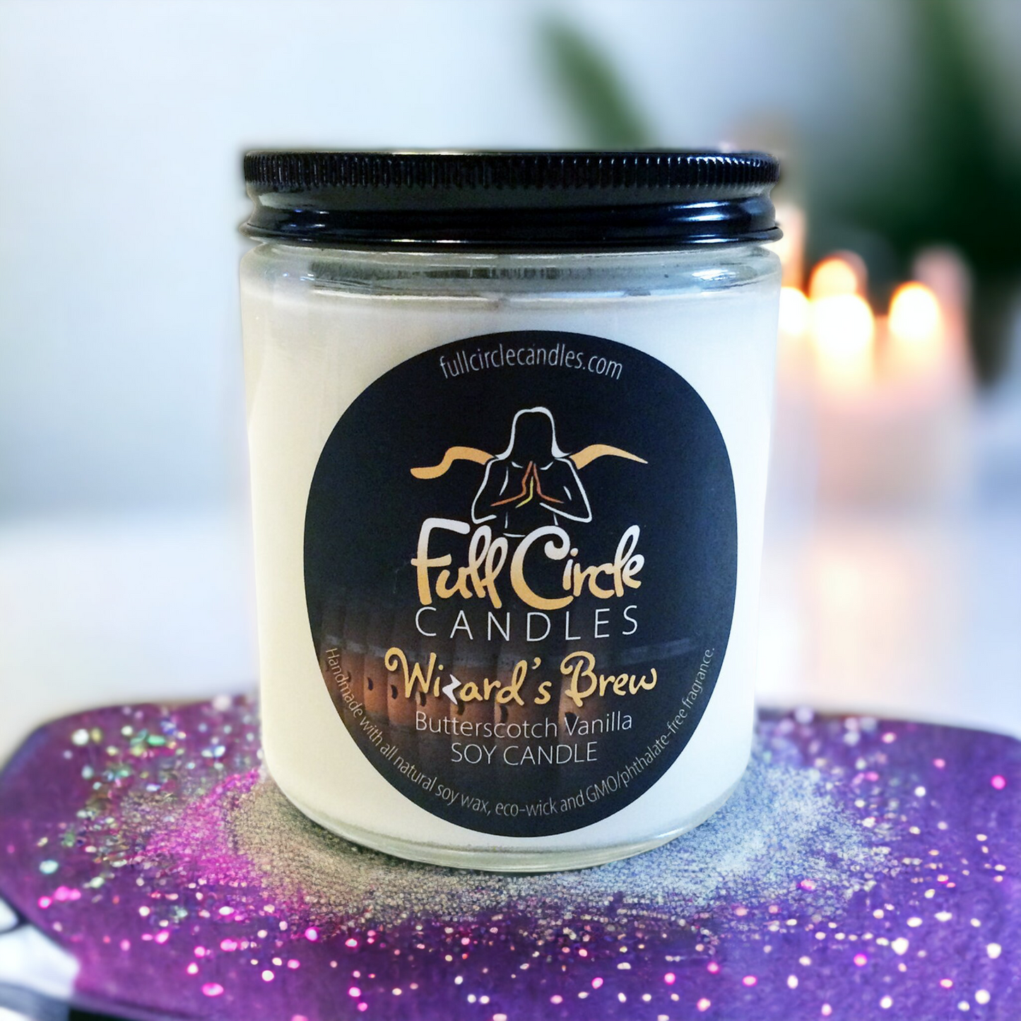 Butterscotch Vanilla Scented Soy Candle | Buttery Brew | Full Circle Candles