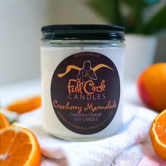 Cranberry Orange Scented Soy Candle | Full Circle Candles