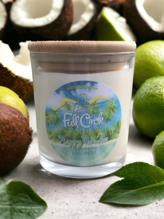 Coconut Lime Scented Soy Candle | Handmade in Tennessee | Full Circle Candles