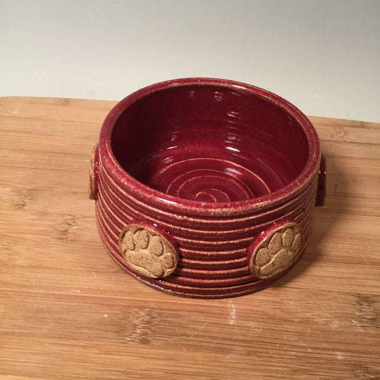 Small Pet Bowl with paw prints