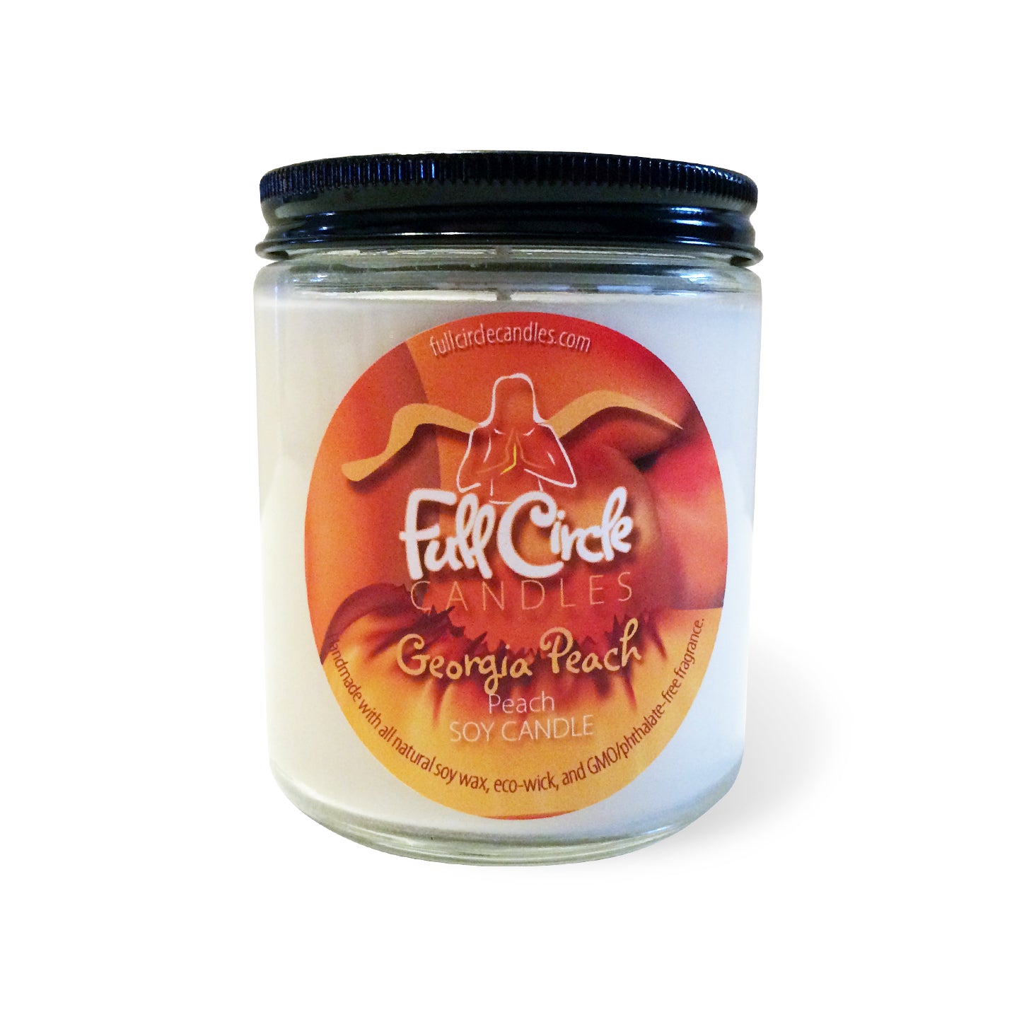 Peach Scented Soy Candle | Full Circle Candles