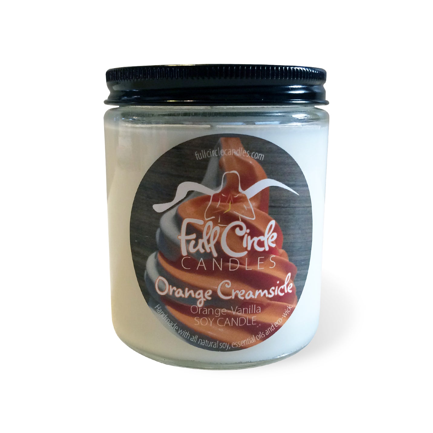 Orange Vanilla Scented Soy Candle | Orange Creamsicle | Full Circle Candles