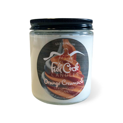Orange Vanilla Scented Soy Candle | Orange Creamsicle | Full Circle Candles